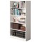 Basicwise Freestanding Wooden Display Bookshelf, Floor Standing Bookcase, with 5 Open Display Shelves, White QI004621.WT - alternate 1